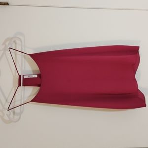 A sheer type sleeveless blouse.